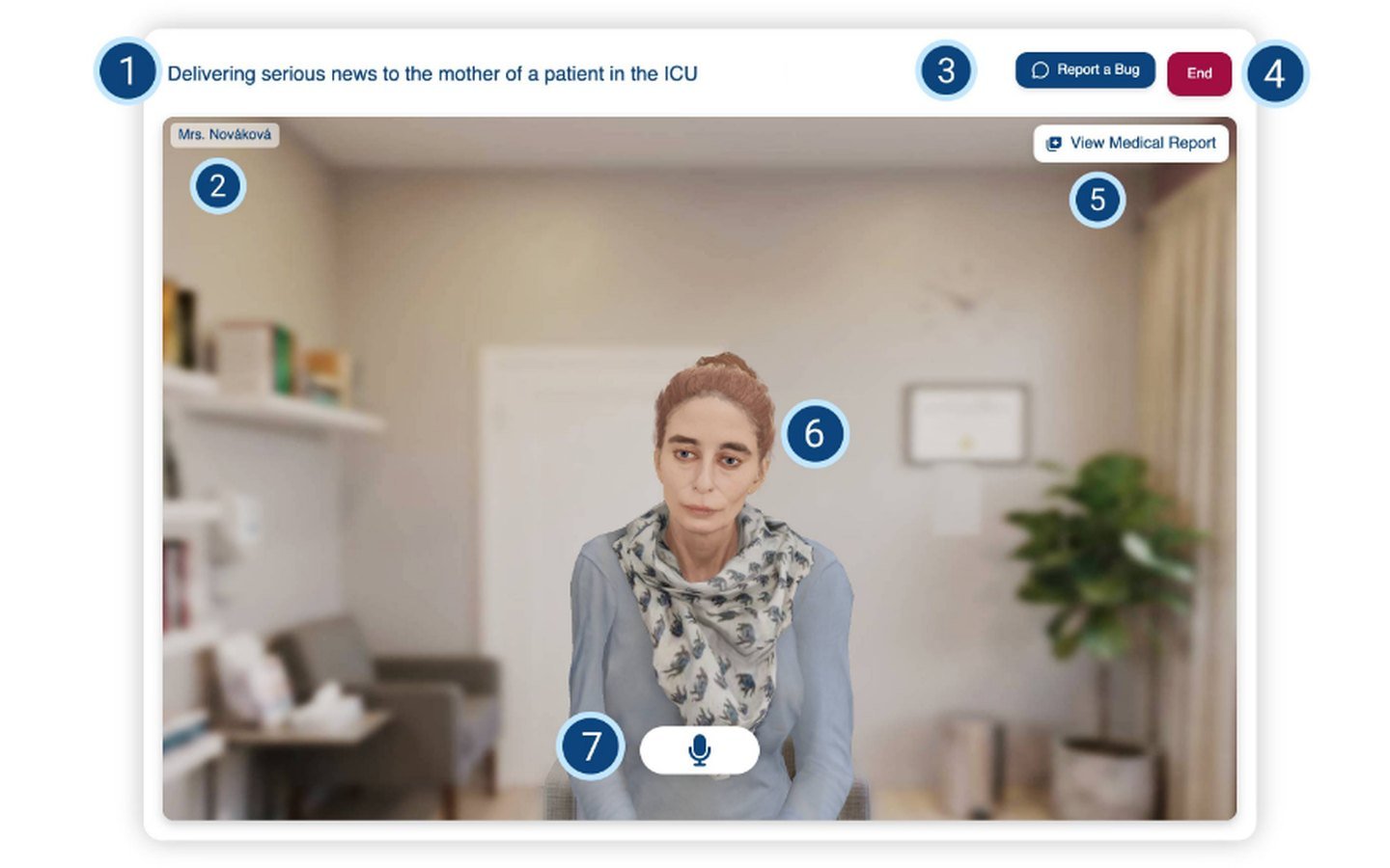 ICU Communication Course: AI Virtual Patients in Moodle